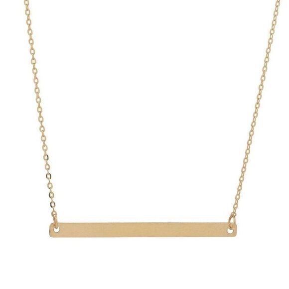 Jewelry - 𝅺sleek Bar Necklace in Silver or Gold